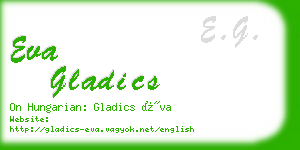 eva gladics business card